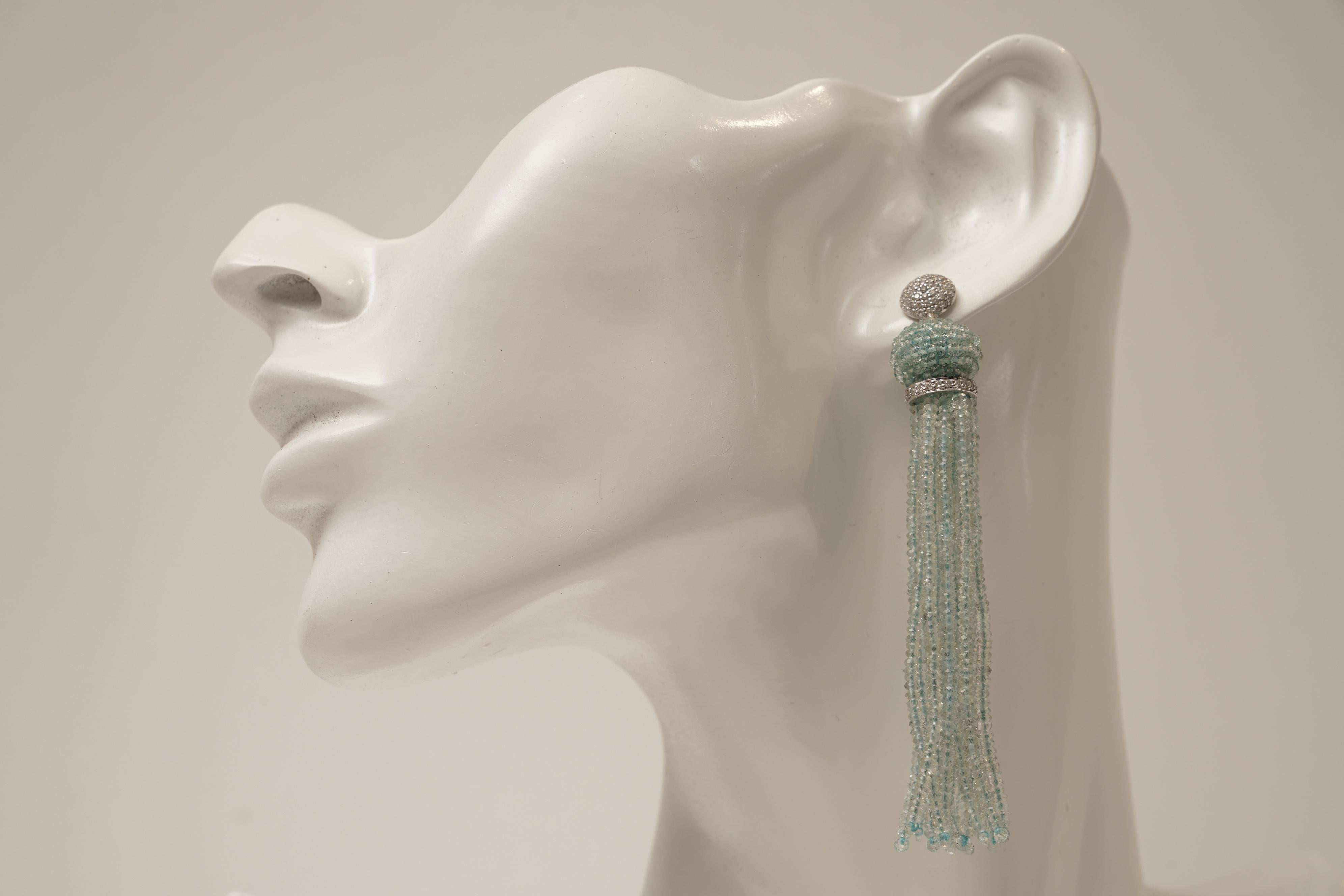 diamond chandelier tassel earring