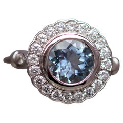 Aquamarine Diamond Cocktail Ring