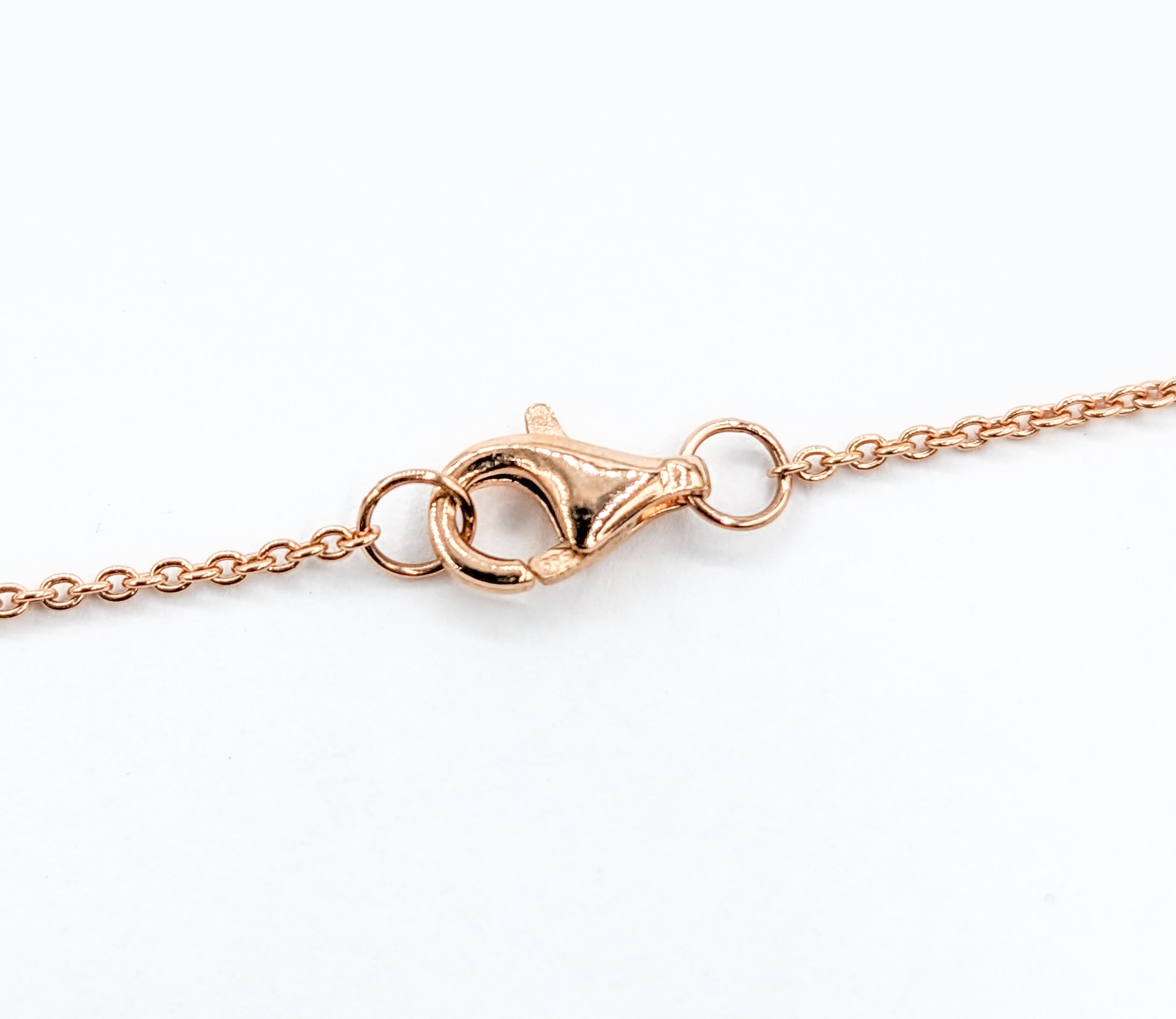 Pendentif aigue-marine et diamant avec chaîne en vente 1