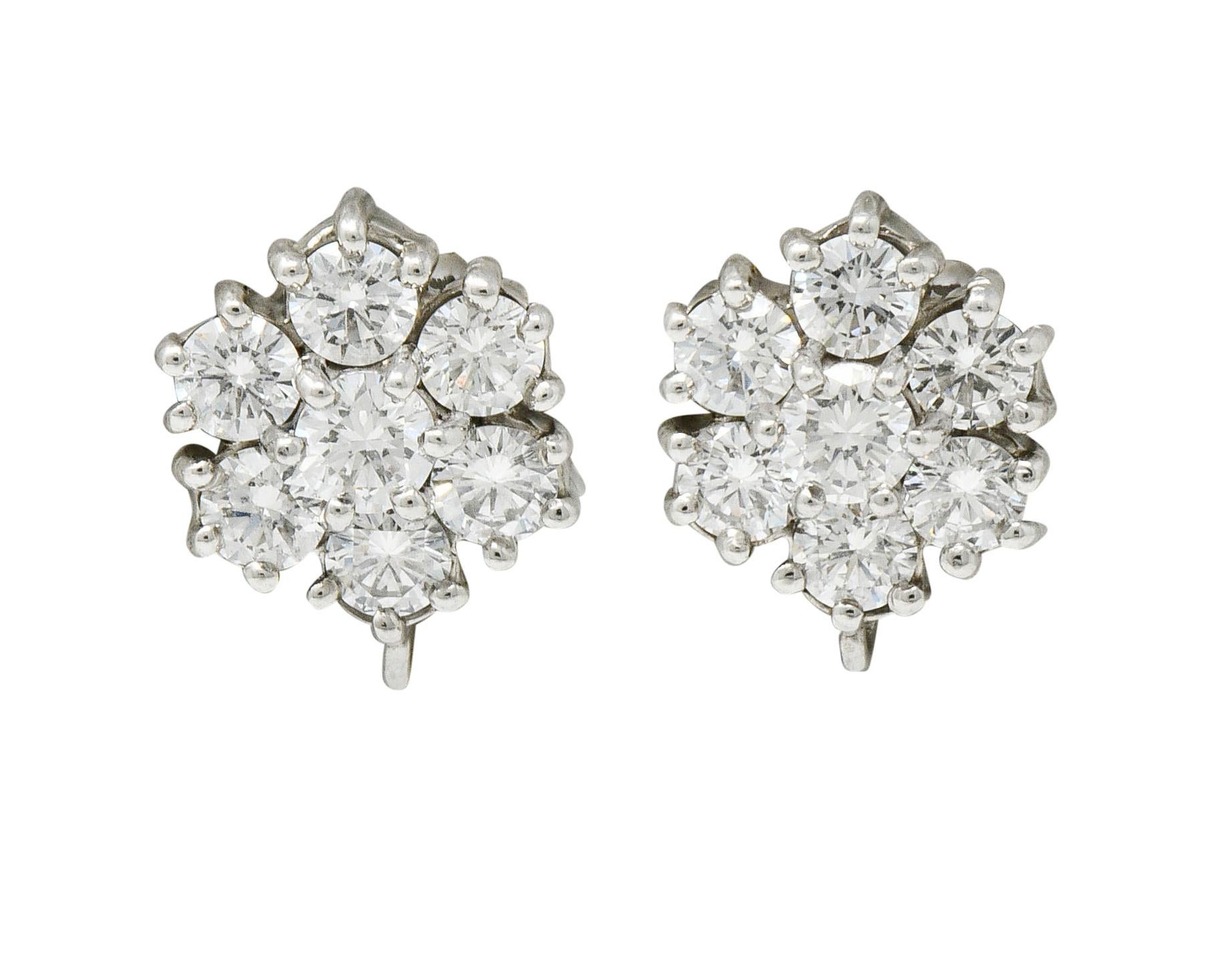 Contemporary Aquamarine and Diamond Platinum 18 Karat White Gold Convertible Drop Earrings