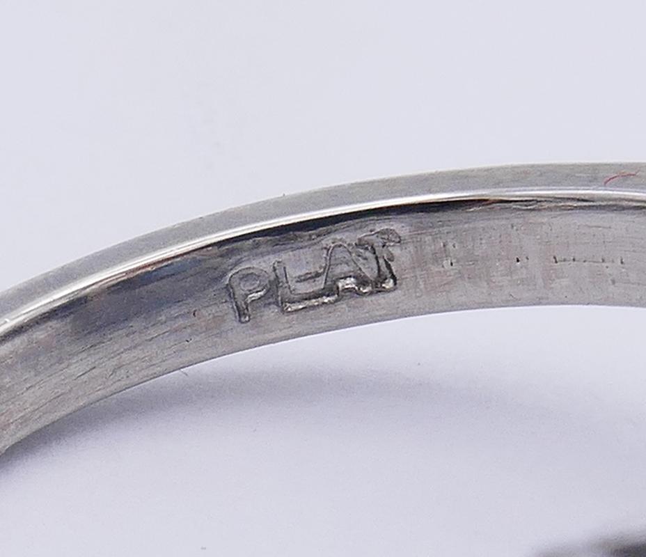 Aquamarine Diamond Platinum Cocktail Ring, Art Deco Revival 5