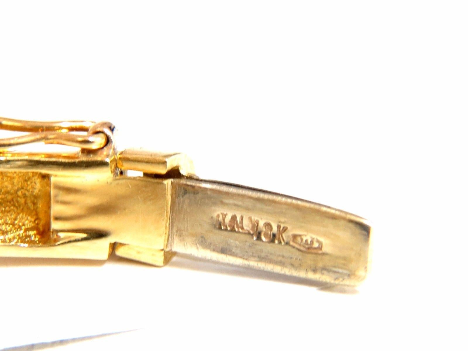 Bracelet jonc en or 18 carats avec aigue-marine et diamants, grappe italienne naturelle de 15,50 carats en vente 2