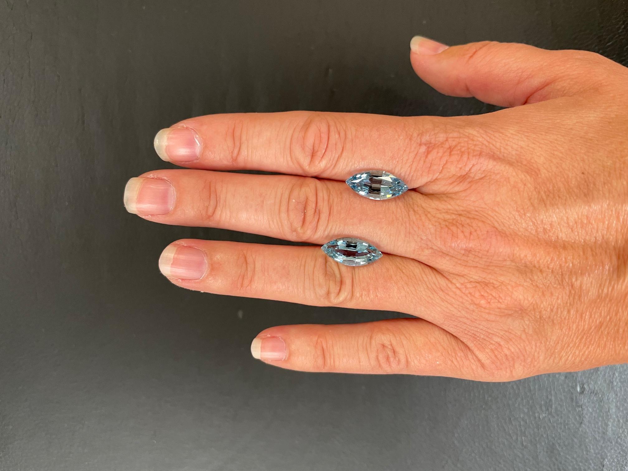 marquise aquamarine earrings