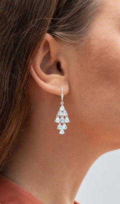 Aquamarine Earrings 3.94 Carats Sterling Silver
