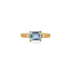 Aquamarine Emerald Cut Diamond One