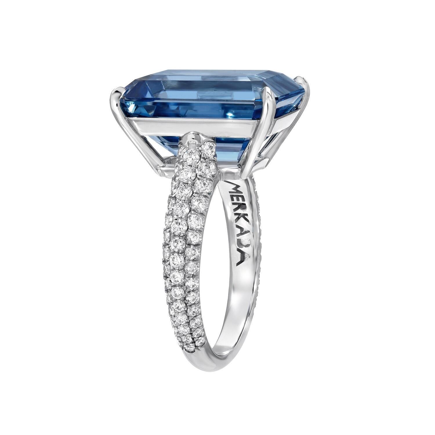 blue diamond emerald cut