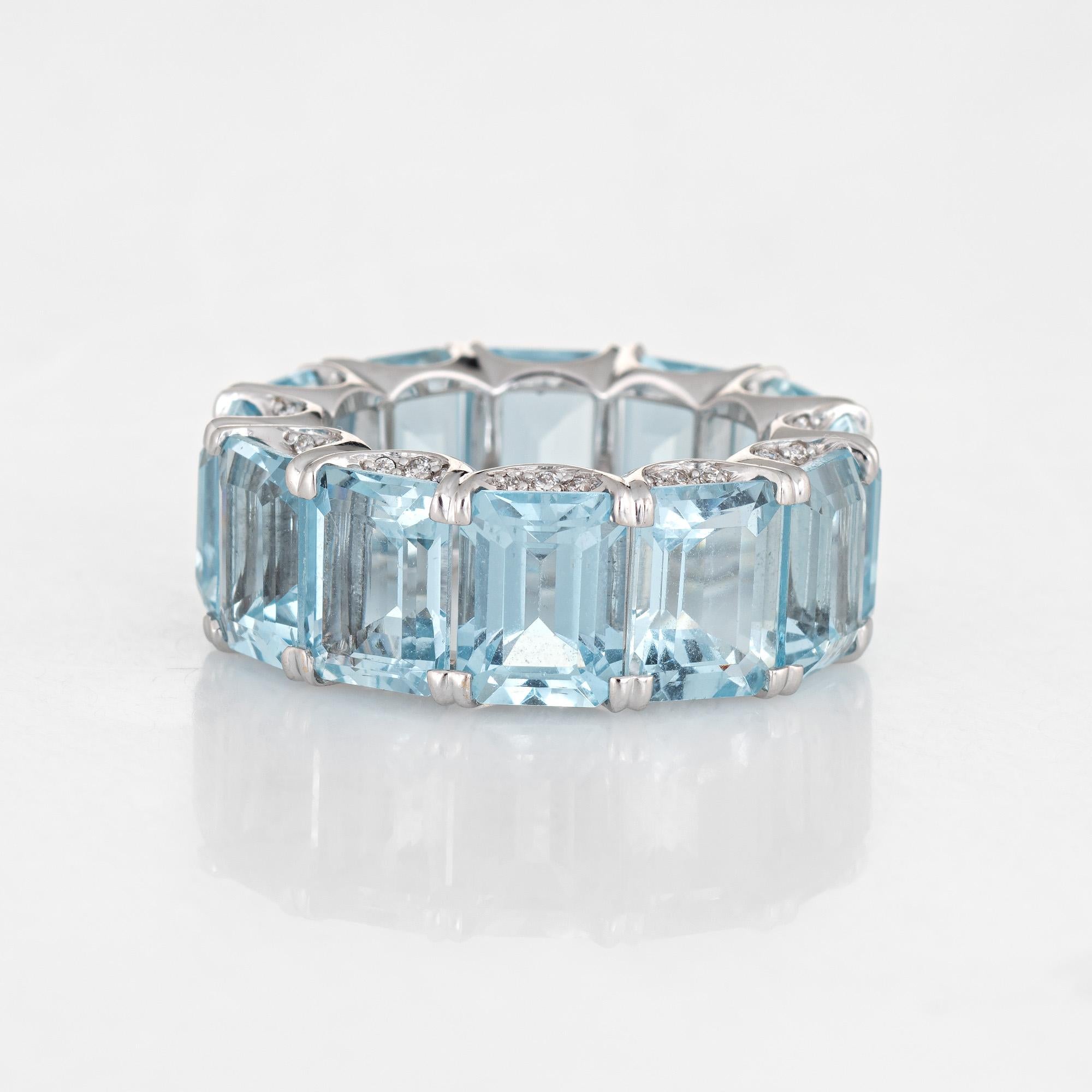 aquamarine eternity rings
