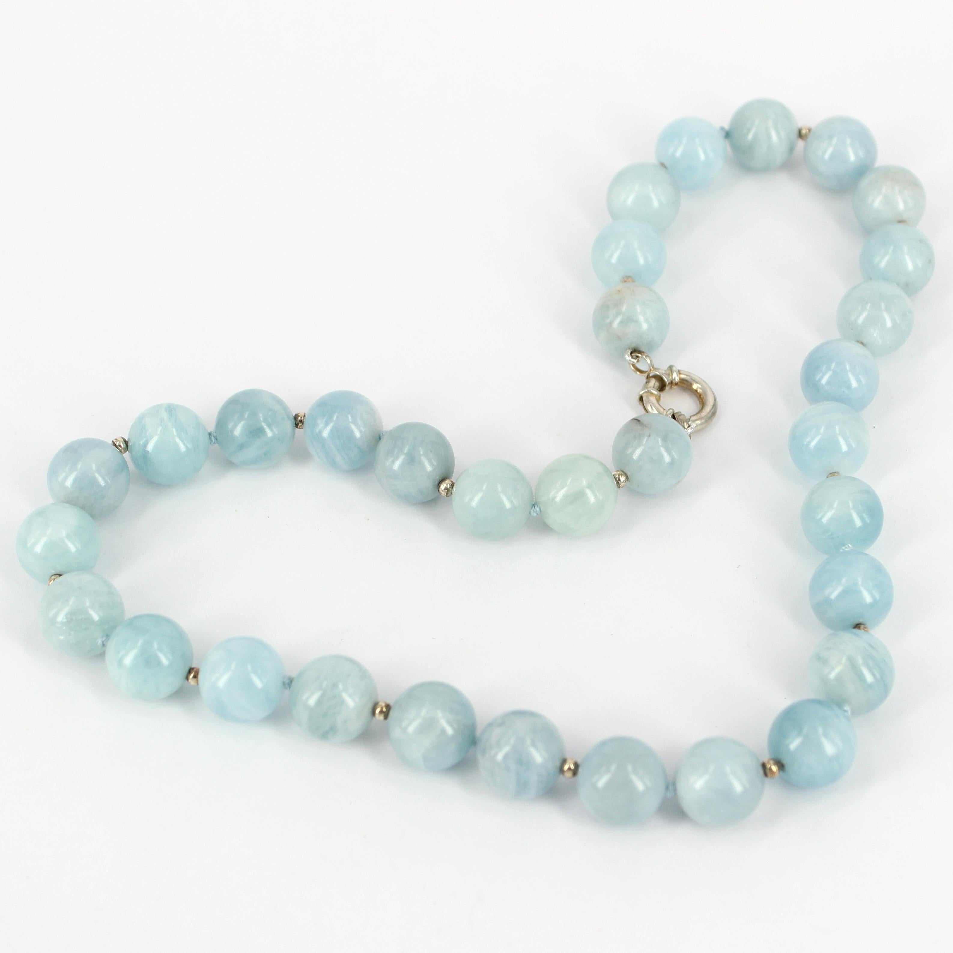 Bead Aquamarine Necklace
