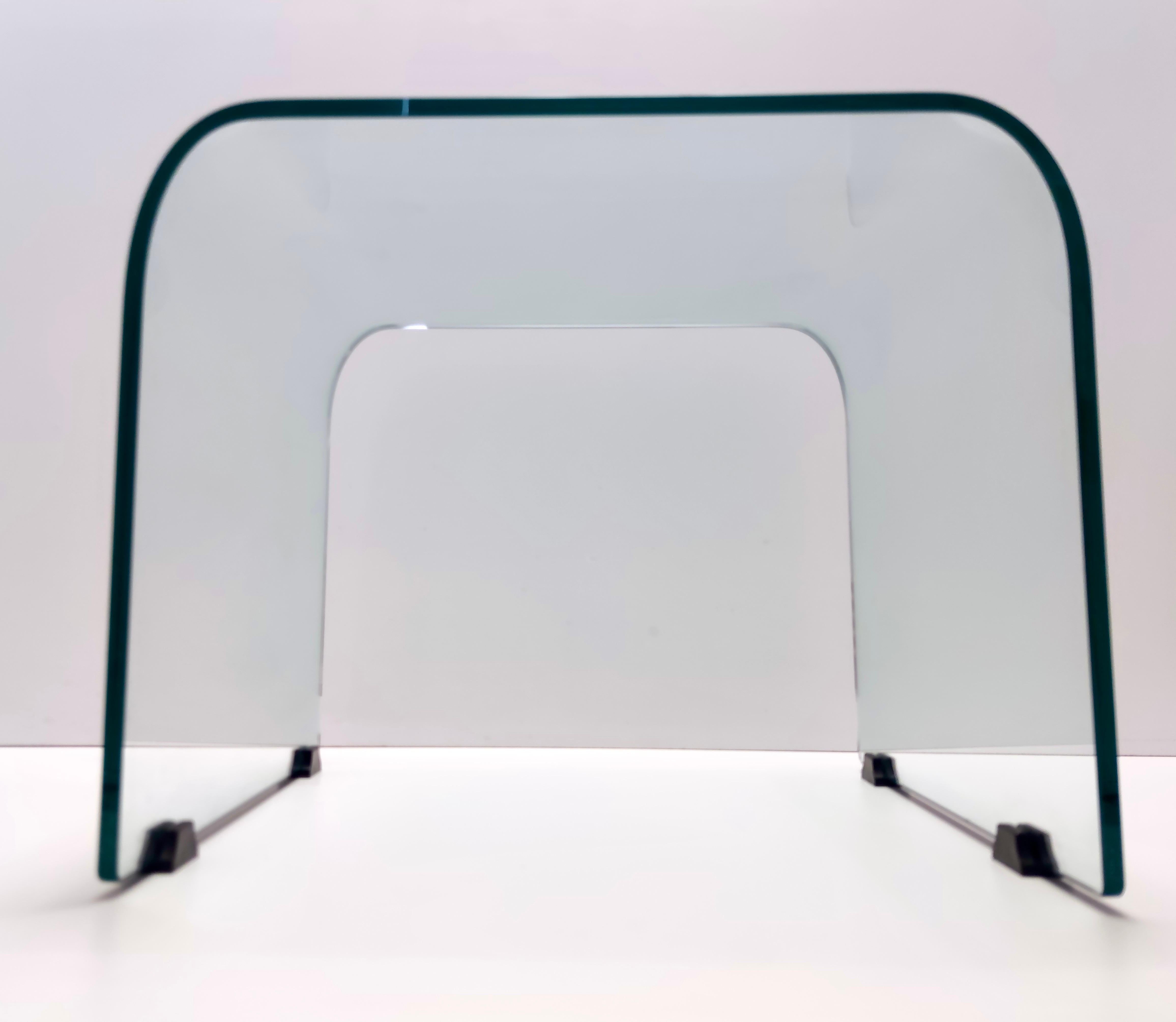 Aquamarine Glass Coffee Table Ascribable to Pietro Chiesa for Fontana Arte For Sale 3
