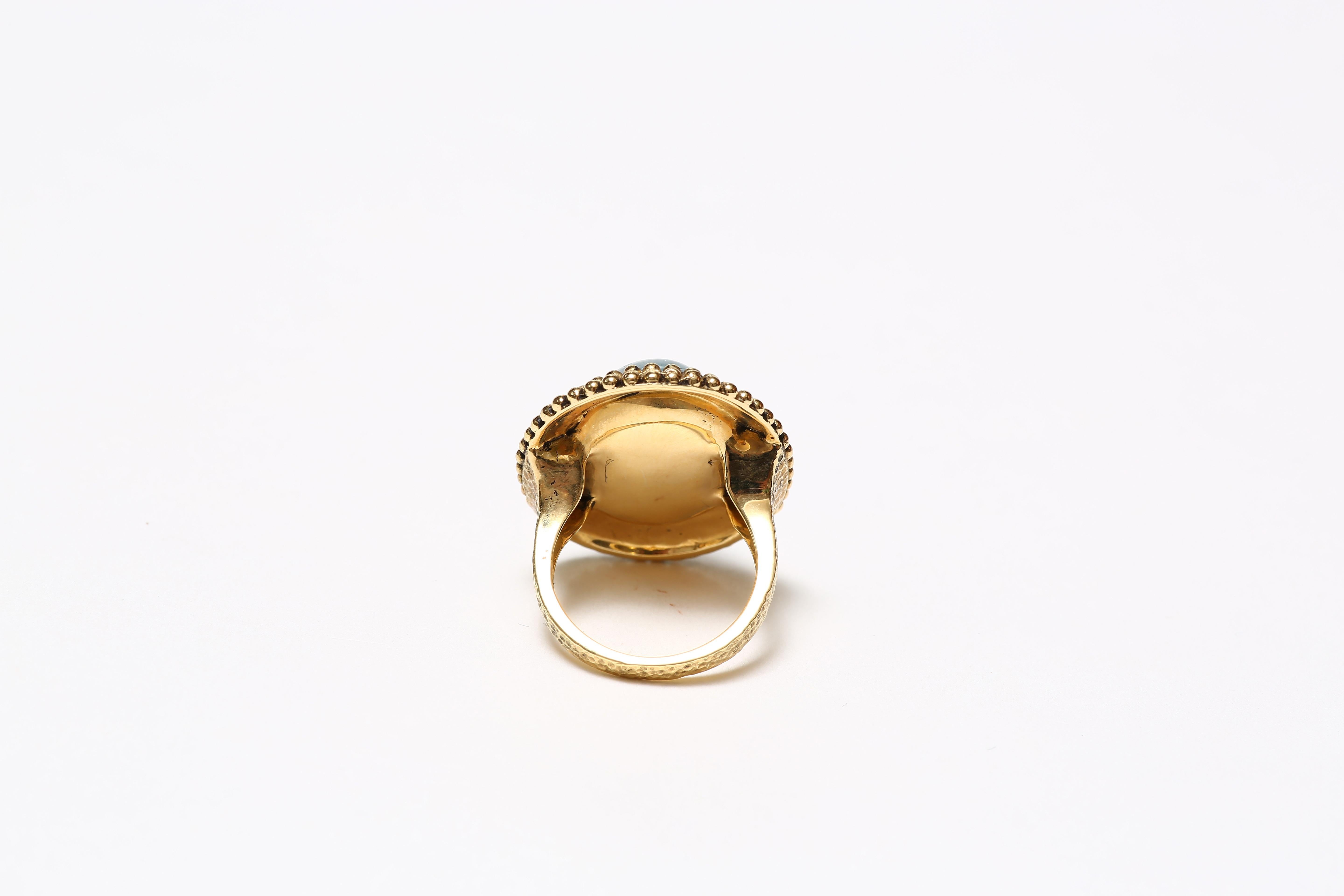 Aquamarine Gold Ring For Sale 1