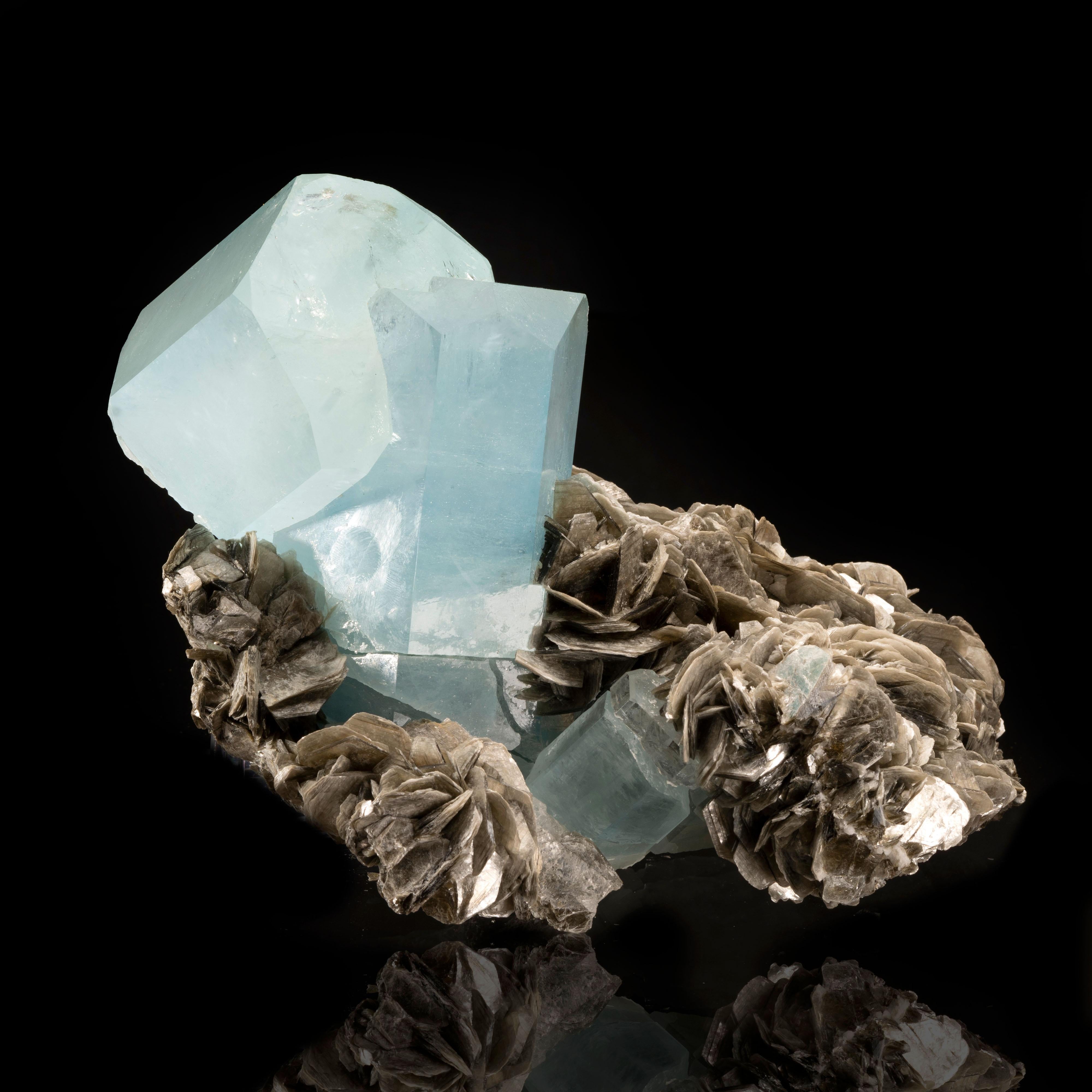 Aquamarine in Muscovite From Pakistan For Sale 1