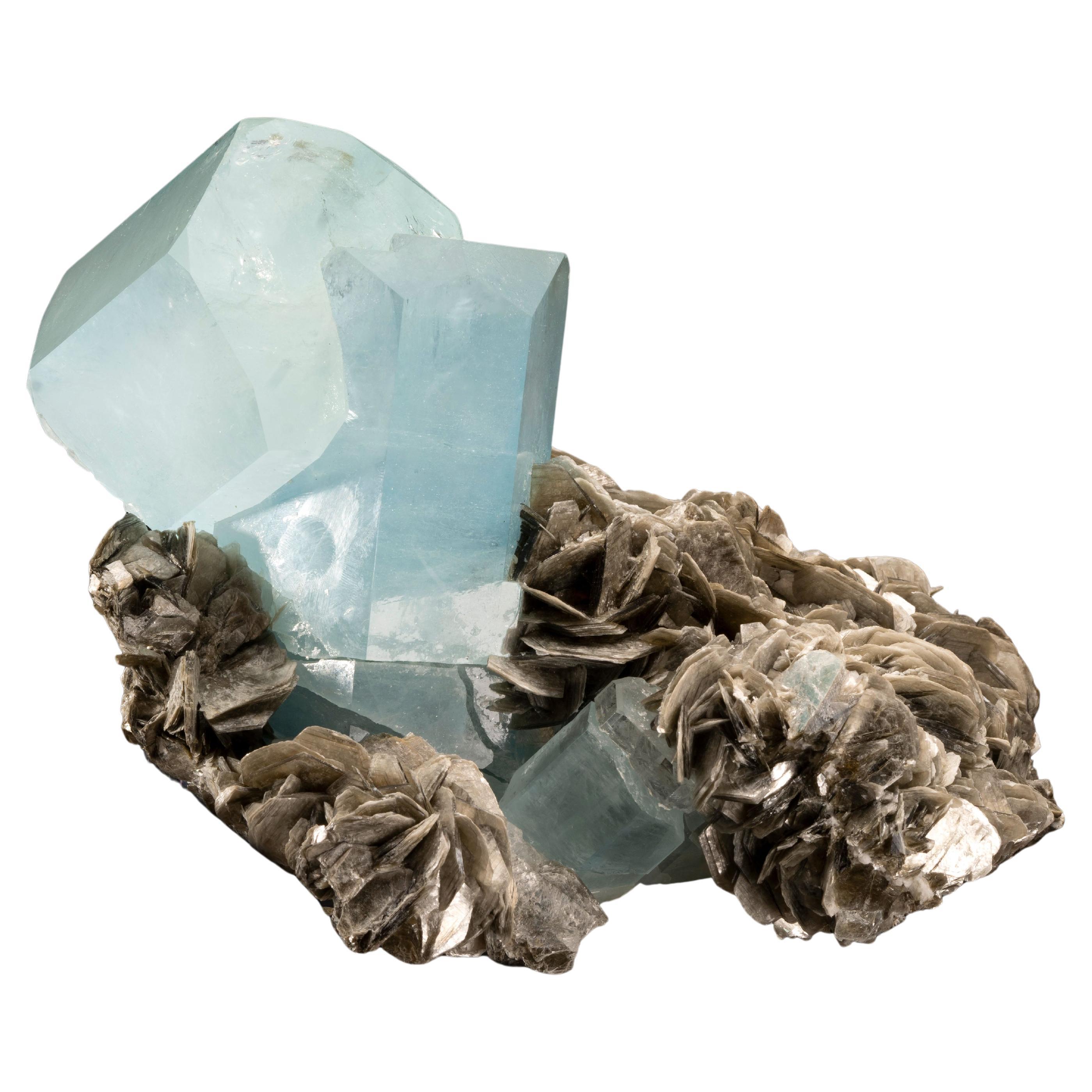 Aquamarine in Muscovite From Pakistan For Sale