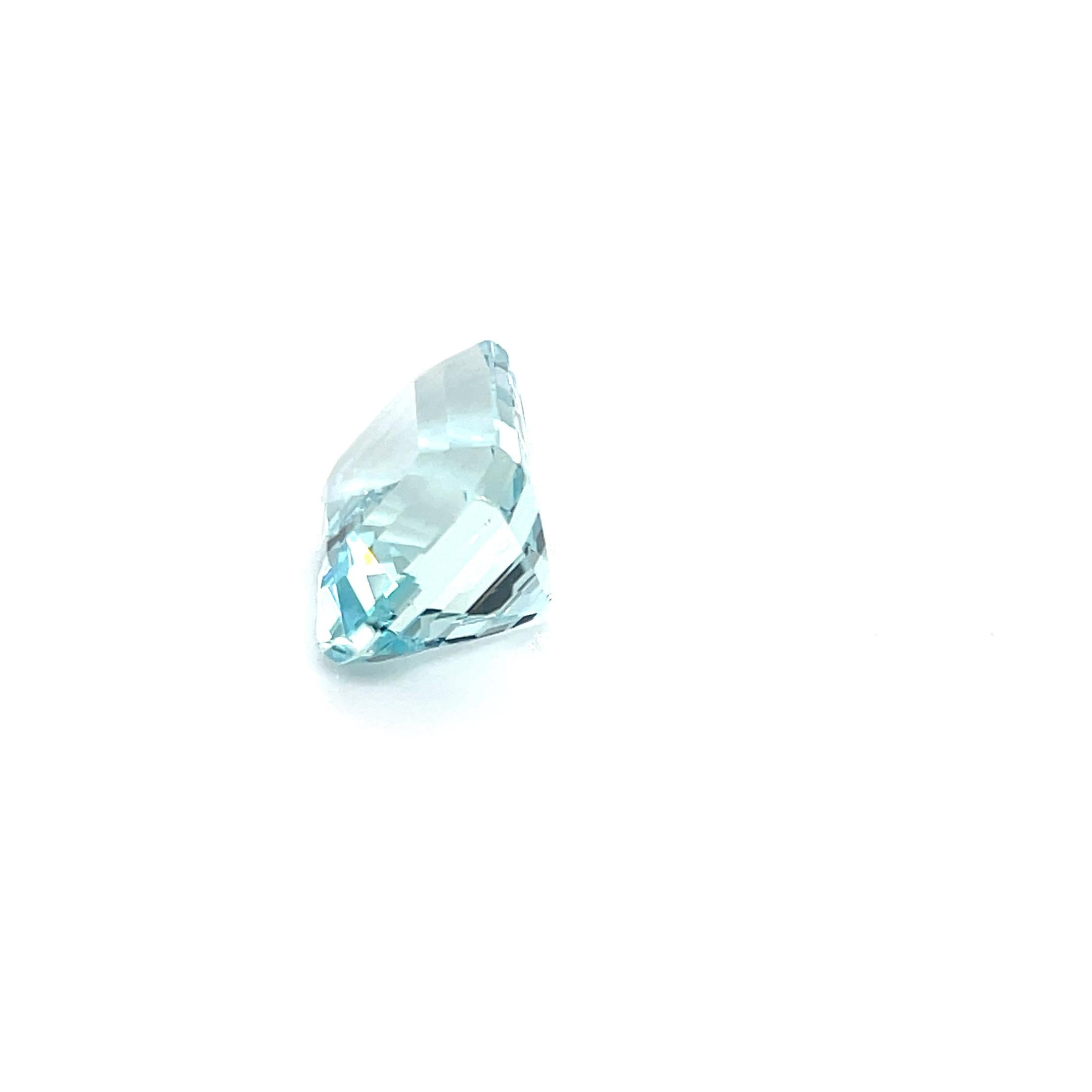 Aquamarine Loose Gemstone for Jewelry making 16.1x13.1x10.74mm AAAA 16.16 Cts In New Condition For Sale In New York, NY