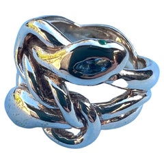 Aquamarin-Marquis-Smaragd-Schlangenring mit Smaragd  Viktorianischer Stil J. Dauphin