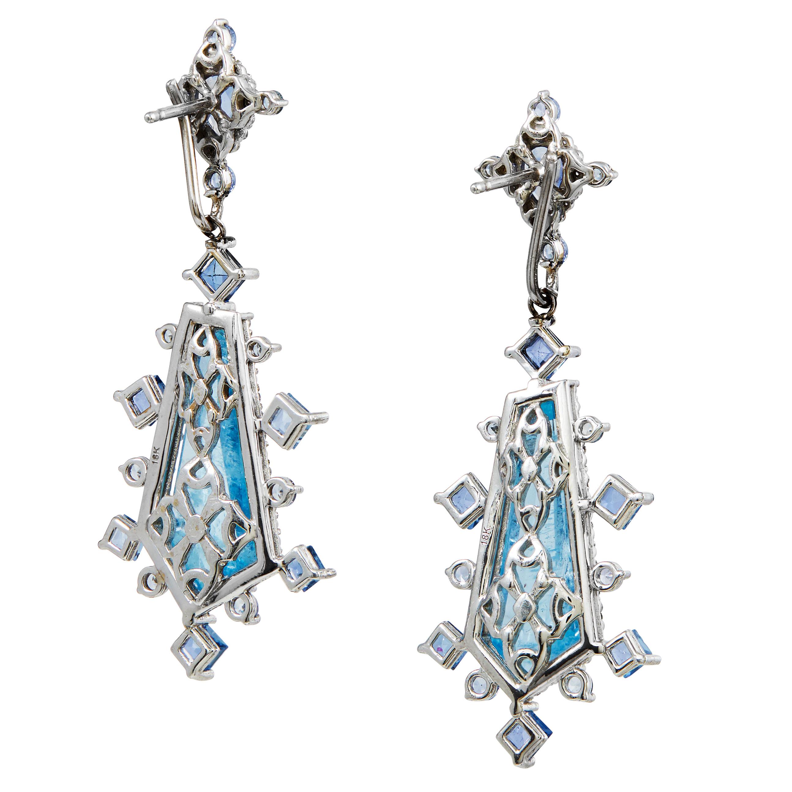 montana sapphire drop earrings