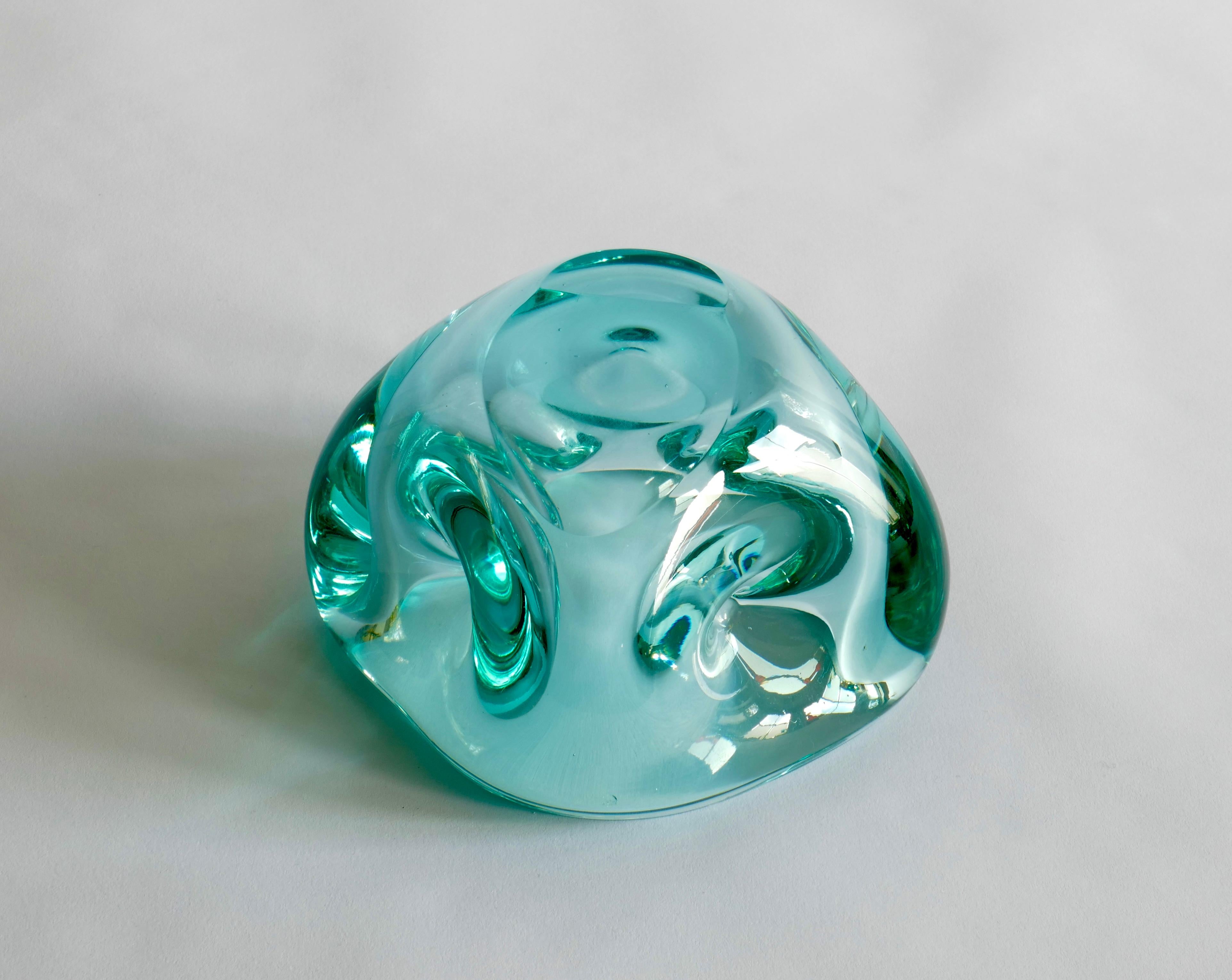 Aquamarine Murano Glass Bowl or Vide-Poche, 1960s 1