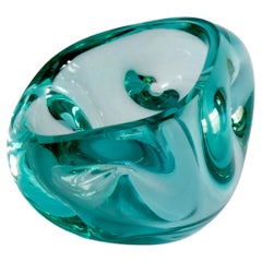 Aquamarine Murano Glass Bowl or Vide-Poche, 1960s