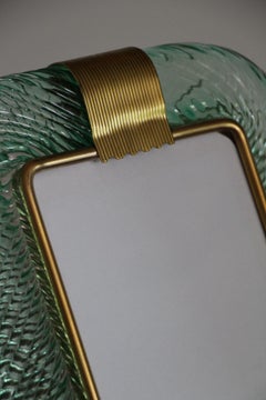 Cadre photo en verre Murano aigue-marine