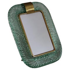 Cadre photo en verre Murano aigue-marine