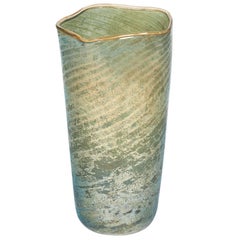 Aquamarine Murano Glass Vase