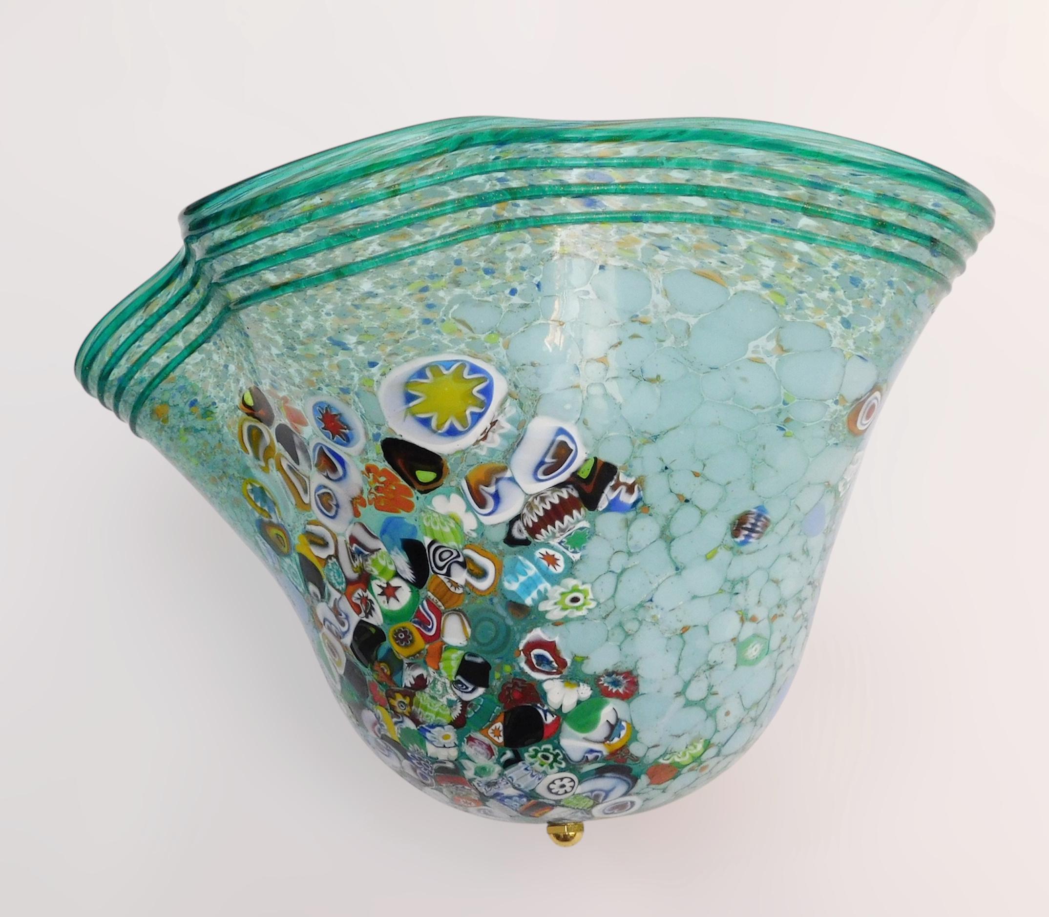 italien Applique en Murano aigue-marine par La murrina en vente