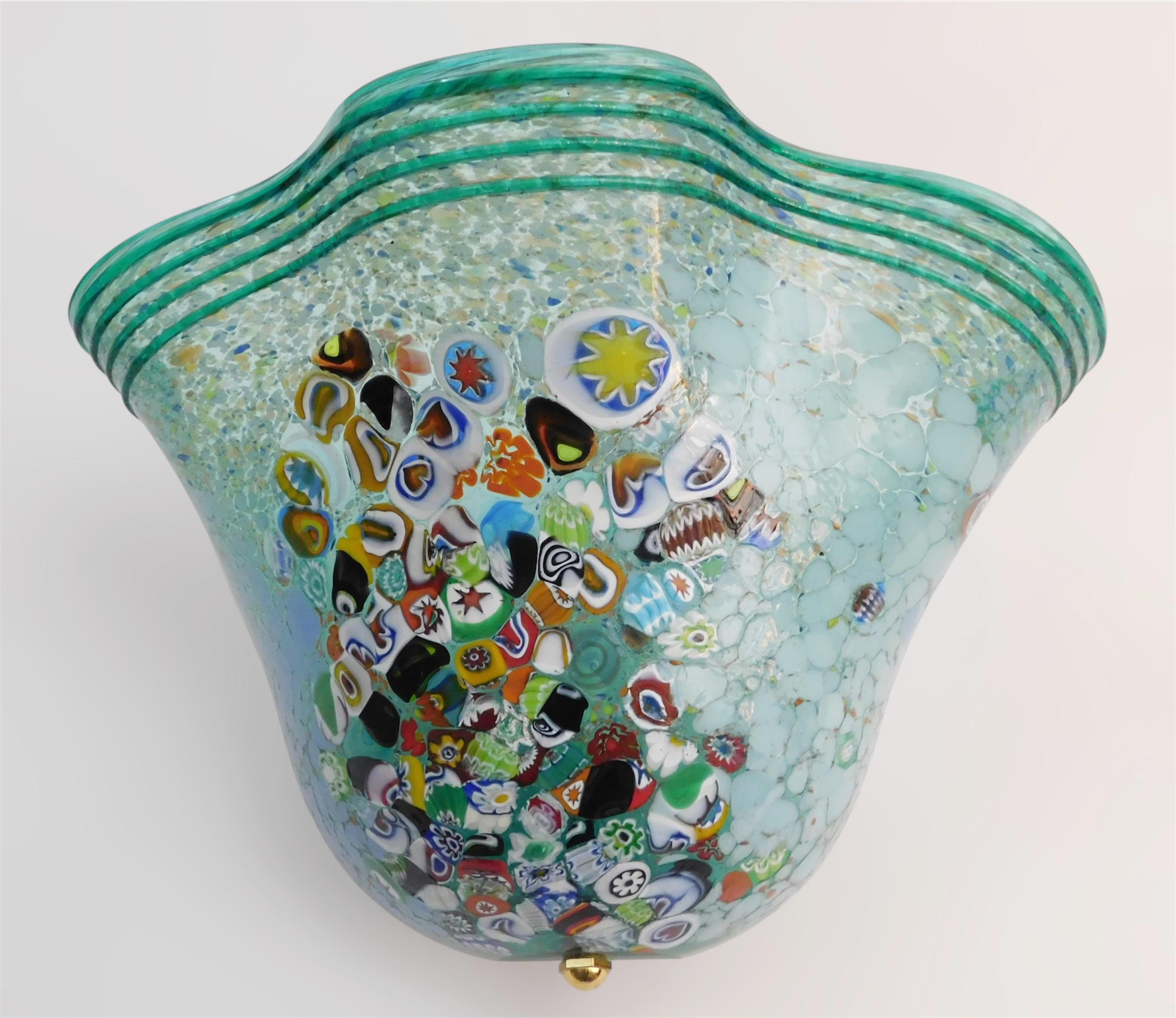 Applique en Murano aigue-marine par La murrina Bon état - En vente à Los Angeles, CA