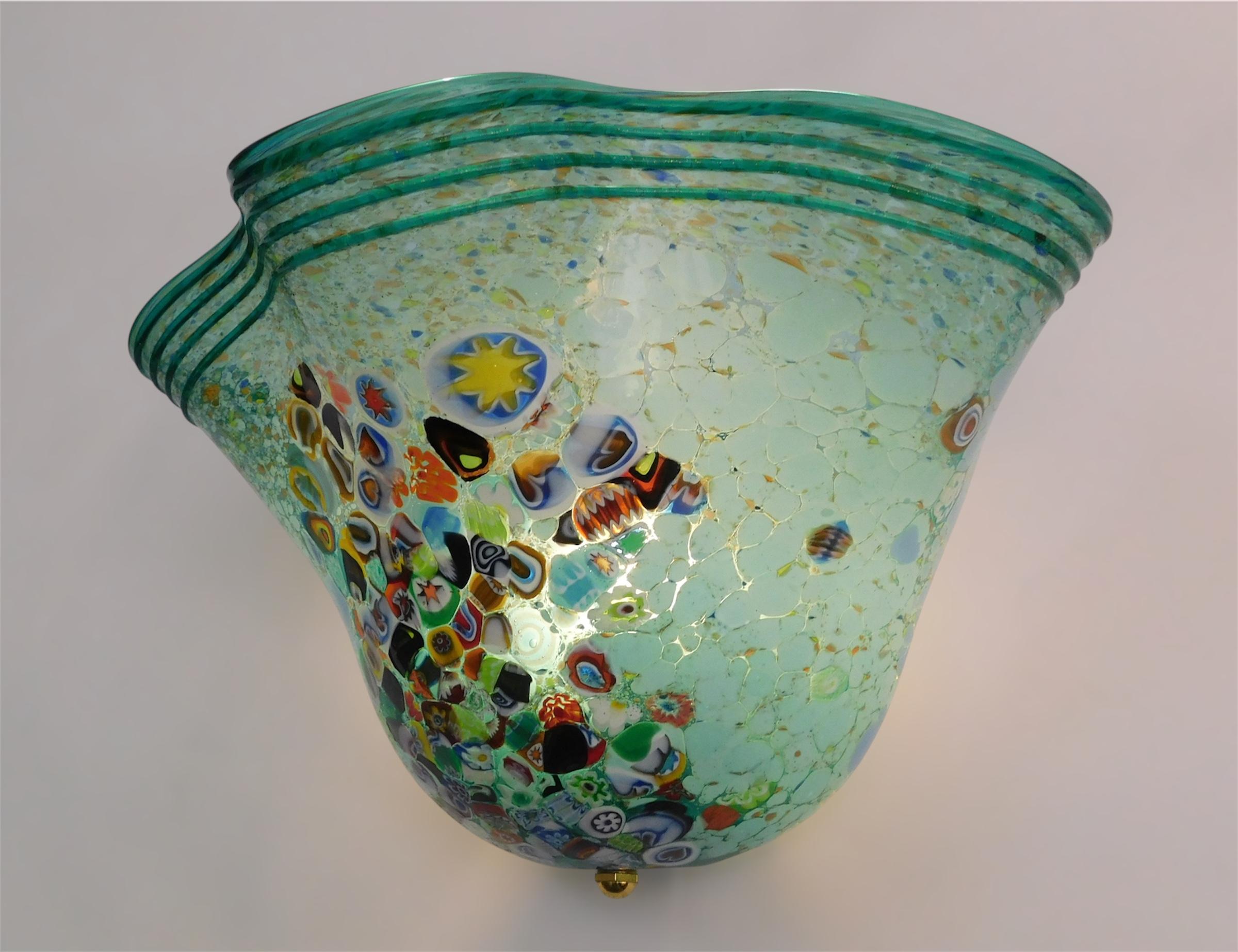 Applique en Murano aigue-marine par La murrina en vente 1