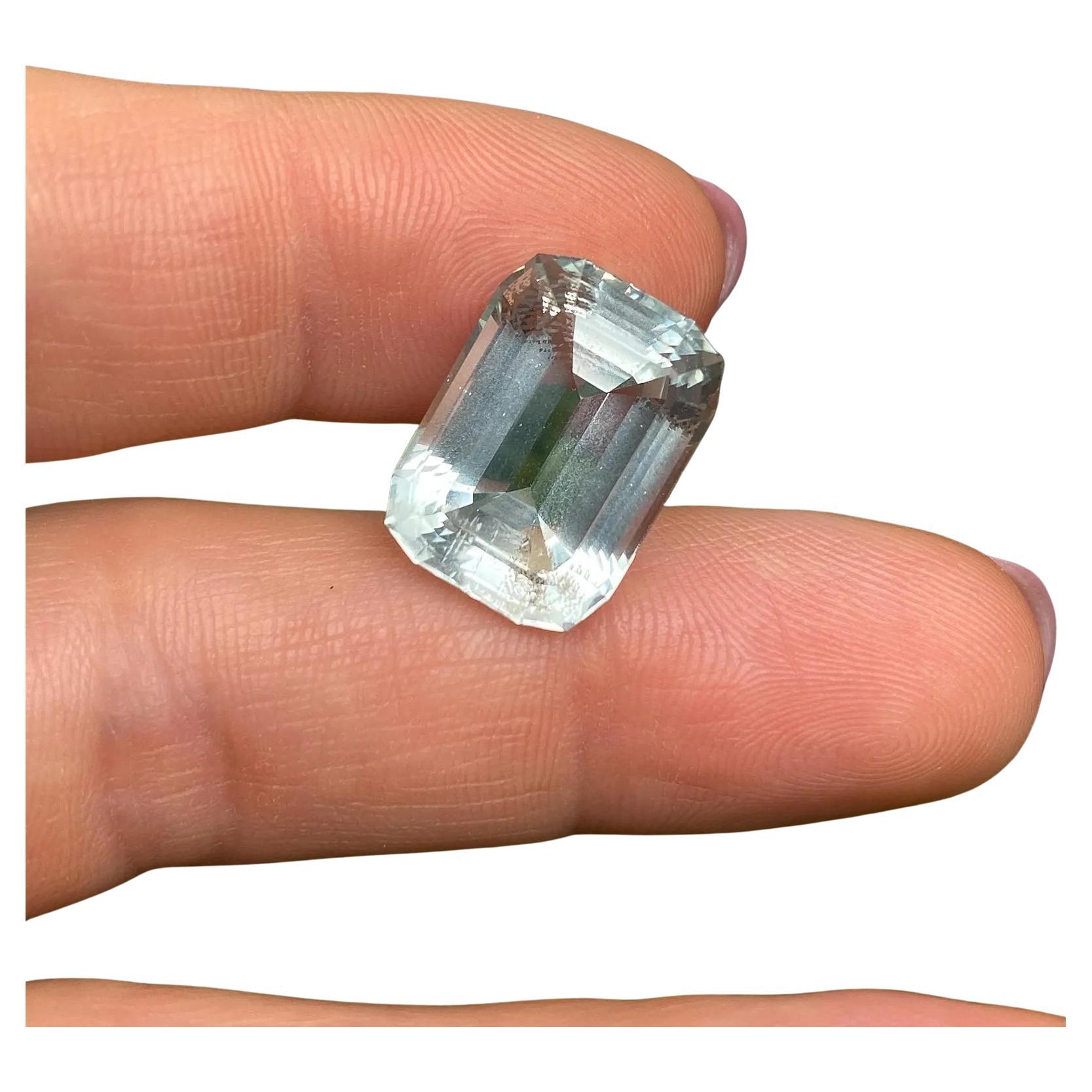 Aquamarine natural Loose gemstone 15.62 ct., Cushion cut, Nigeria, Certificate