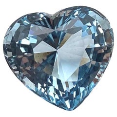 Aquamarine natural Loose gemstone 7.72 ct, Heart, Origin Madagascar, Certificate