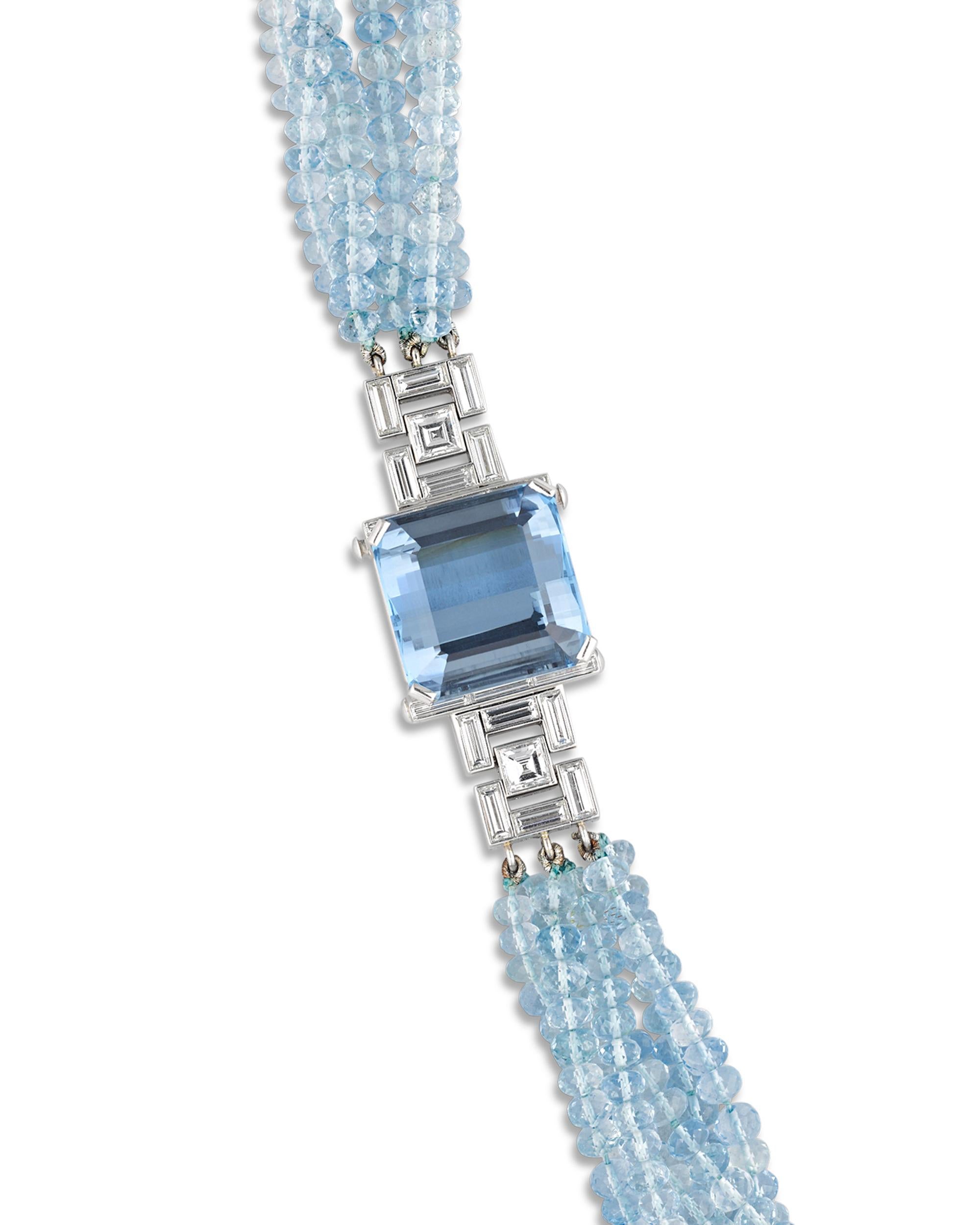 tiffany aquamarine necklace
