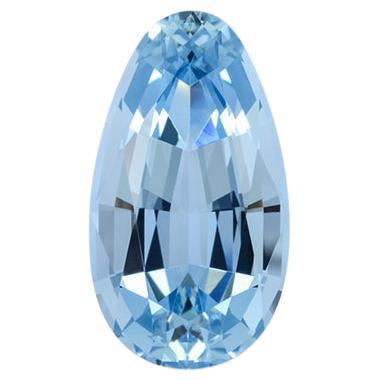 Pear Cut Aquamarine Necklace Ring Gem 8.66 Carat Antique Pear Shape Loose Gemstone