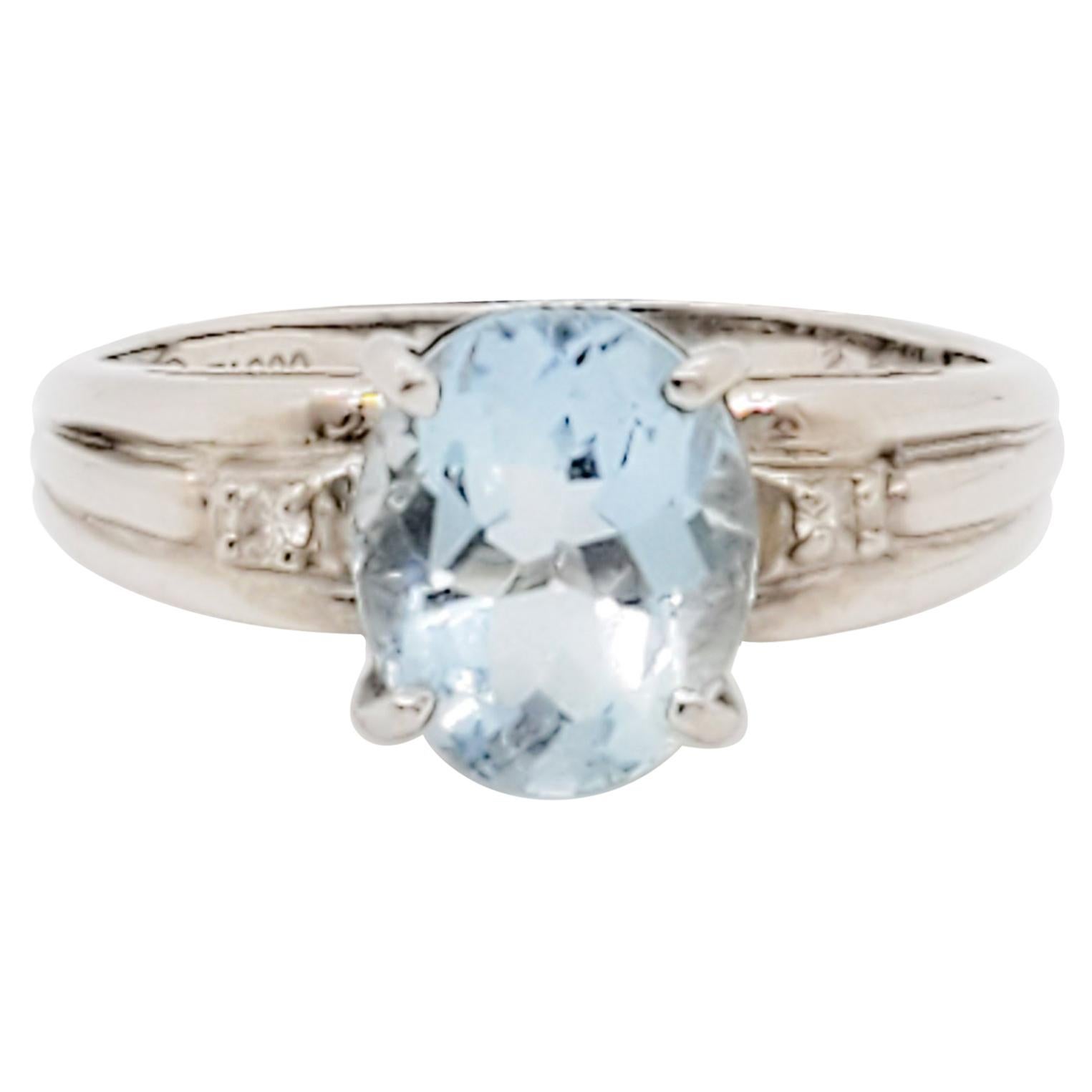 H Stern Aquamarine and Platinum Cocktail Ring at 1stDibs