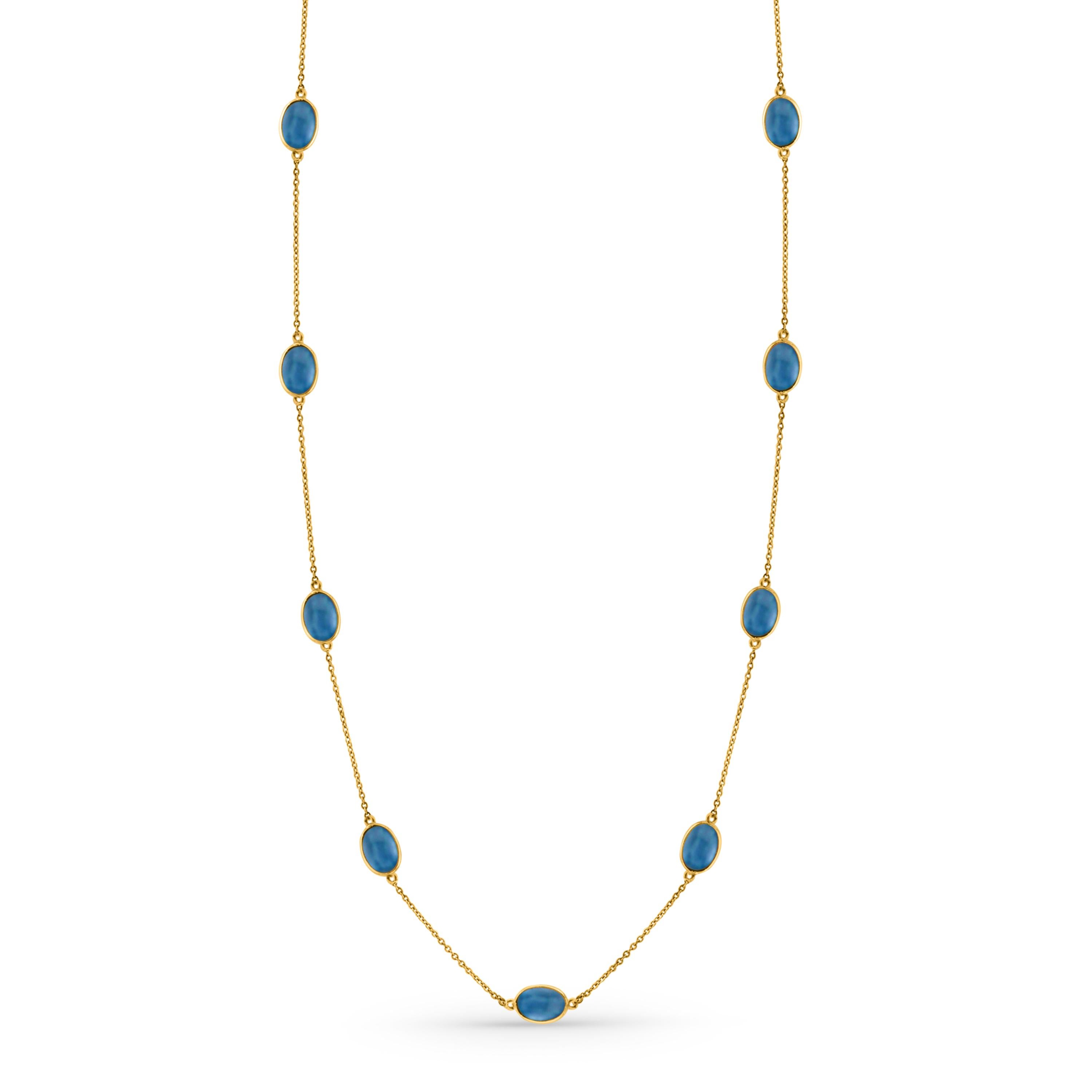 Tresor Beautiful Necklace features 6.88 carats of Aquamarine. The Necklace are an ode to the luxurious yet classic beauty with sparkly gemstones and feminine hues. Their contemporary and modern design make them versatile in their use. The Necklace