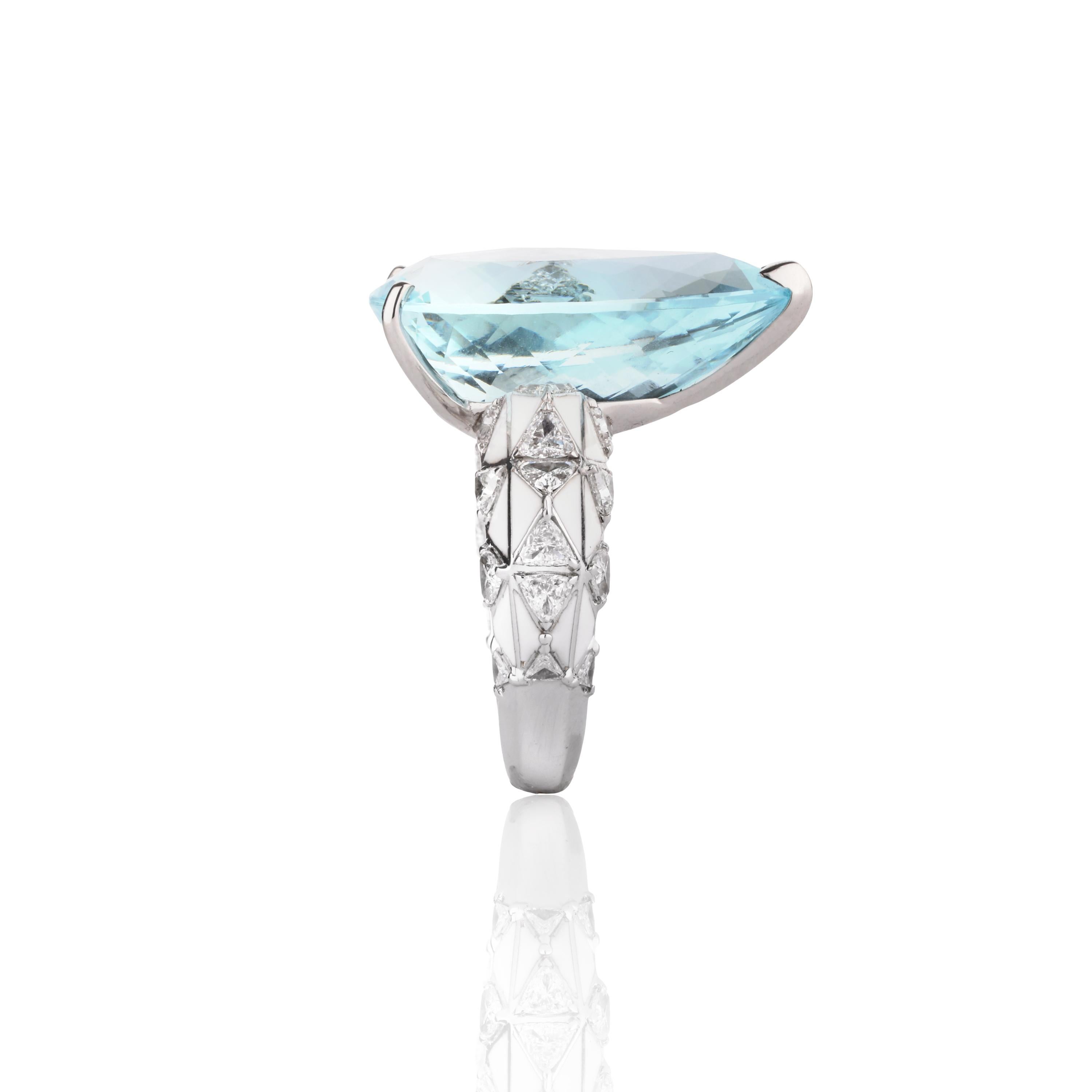 pear cut aquamarine engagement ring