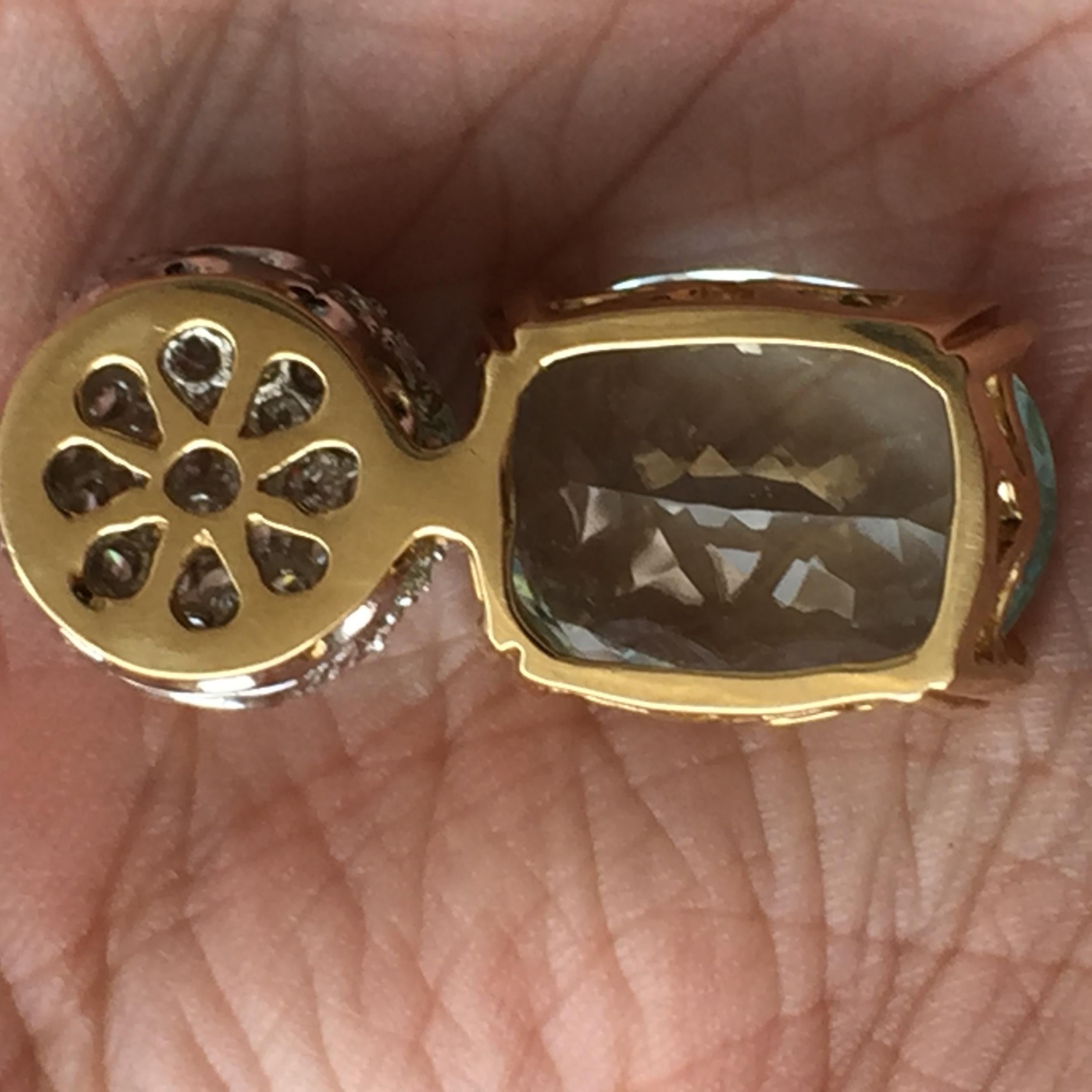Aquamarine Pendant 15 Carat Total Weight In New Condition For Sale In West Hollywood, CA