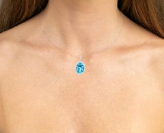 Aquamarine Pendant With Diamonds 9.56 Carats 14K White Gold