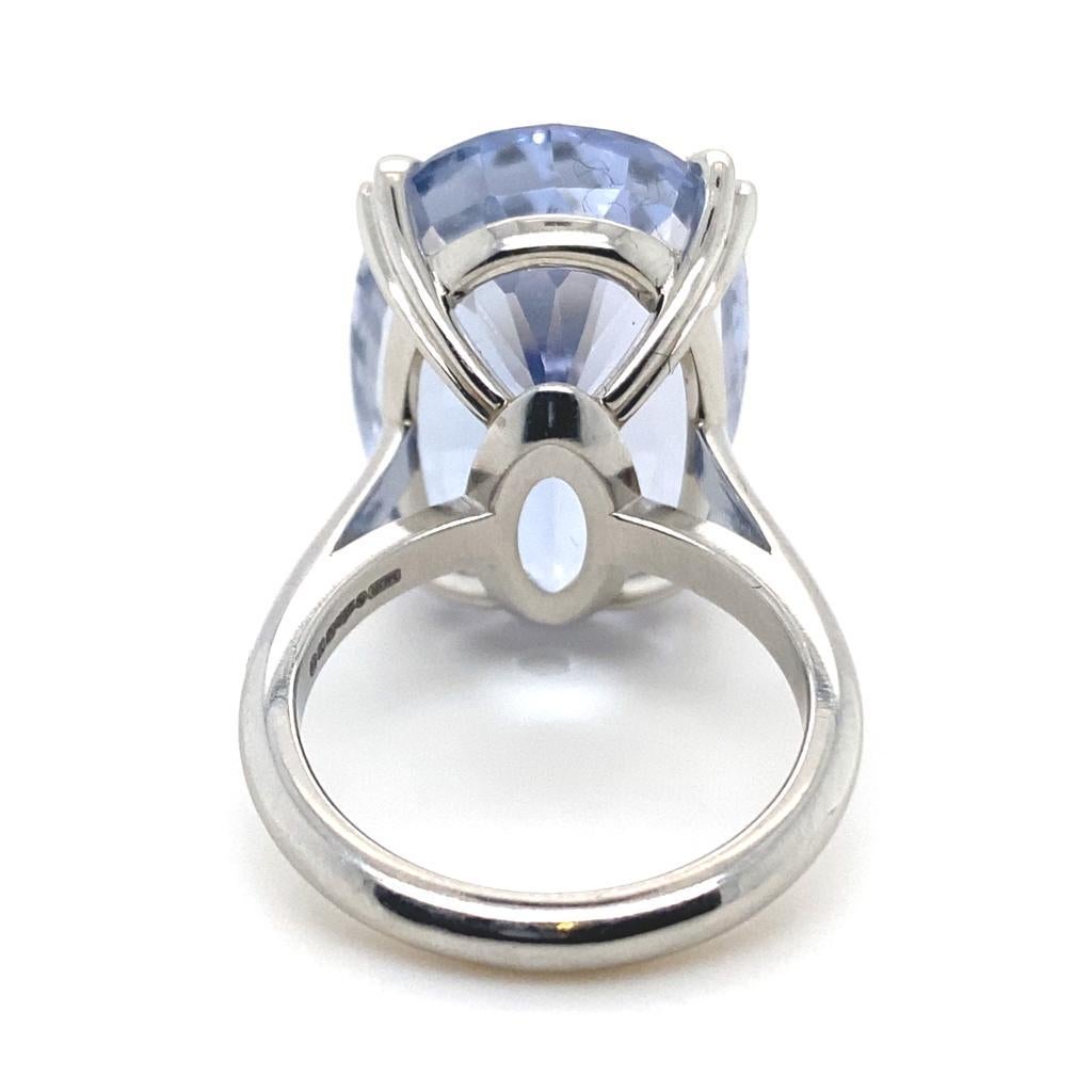 Aquamarine Platinum Cocktail Ring For Sale 2