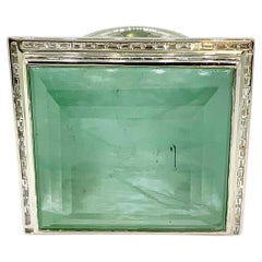 Aquamarine Platinum Ring