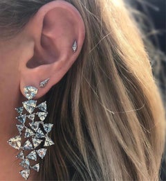 Aquamarin Puzzle-Ohrringe 18k Weißgold von Karma El Khalil