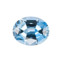 Aquamarine Ring Gem 1.51 Carat Oval Old Mine Loose Gemstone