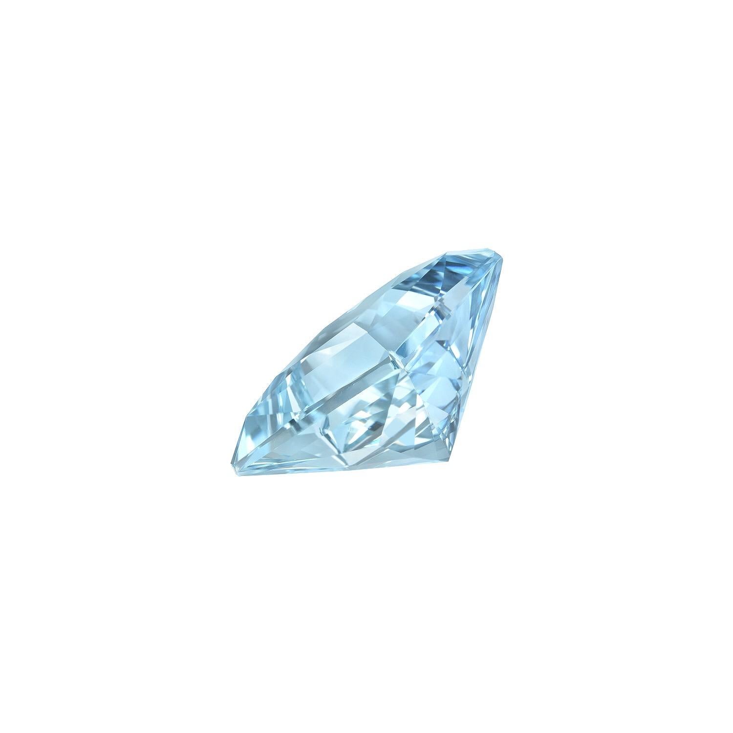 Aquamarine Ring Gem 21.71 Carat Princess Cut Loose Gemstone In New Condition For Sale In Beverly Hills, CA