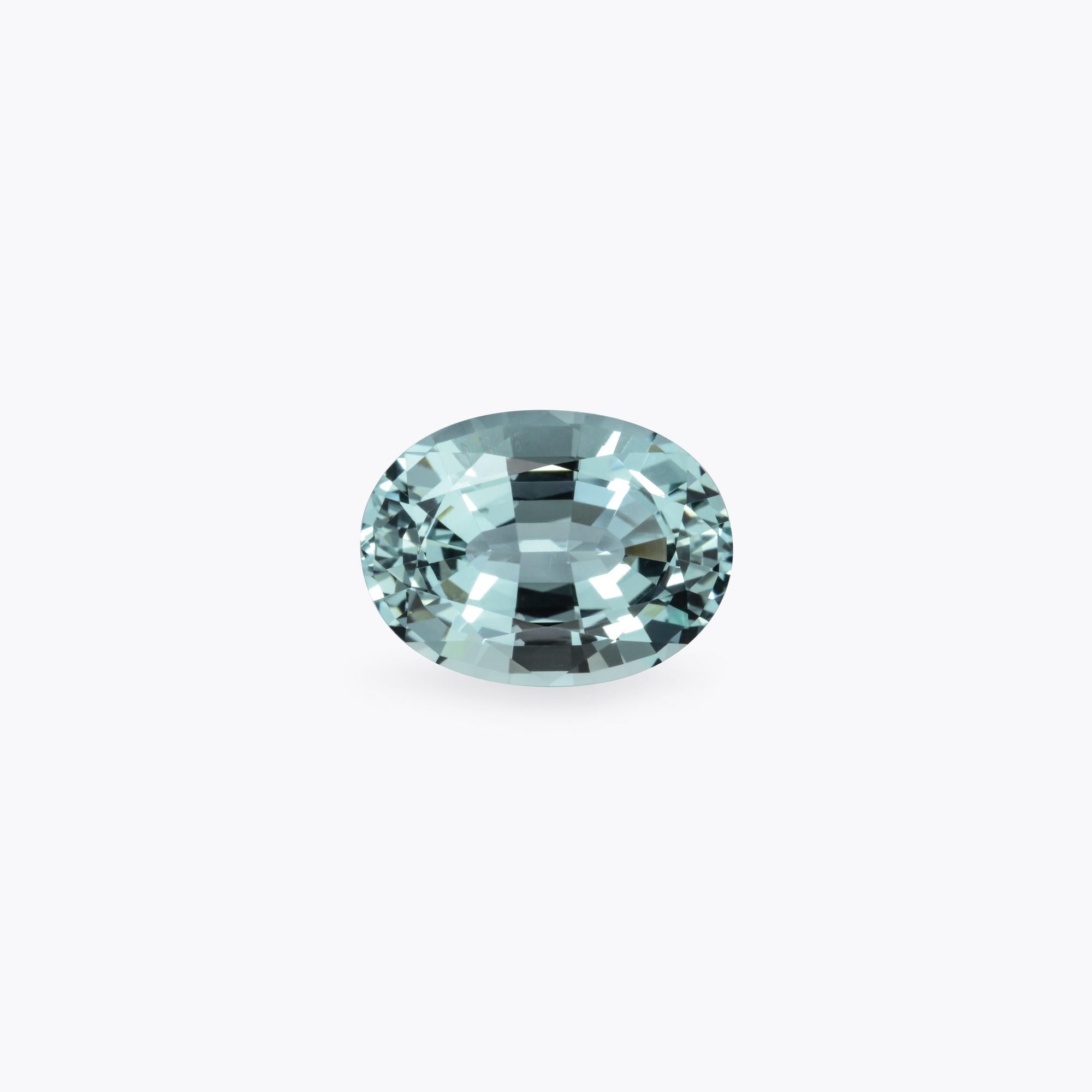 Modern Aquamarine Ring Gem 7.86 Carat Oval Loose Gemstone