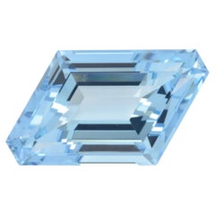 Aquamarine Ring Gem 9.73 Carat Parallelogram Loose Gemstone