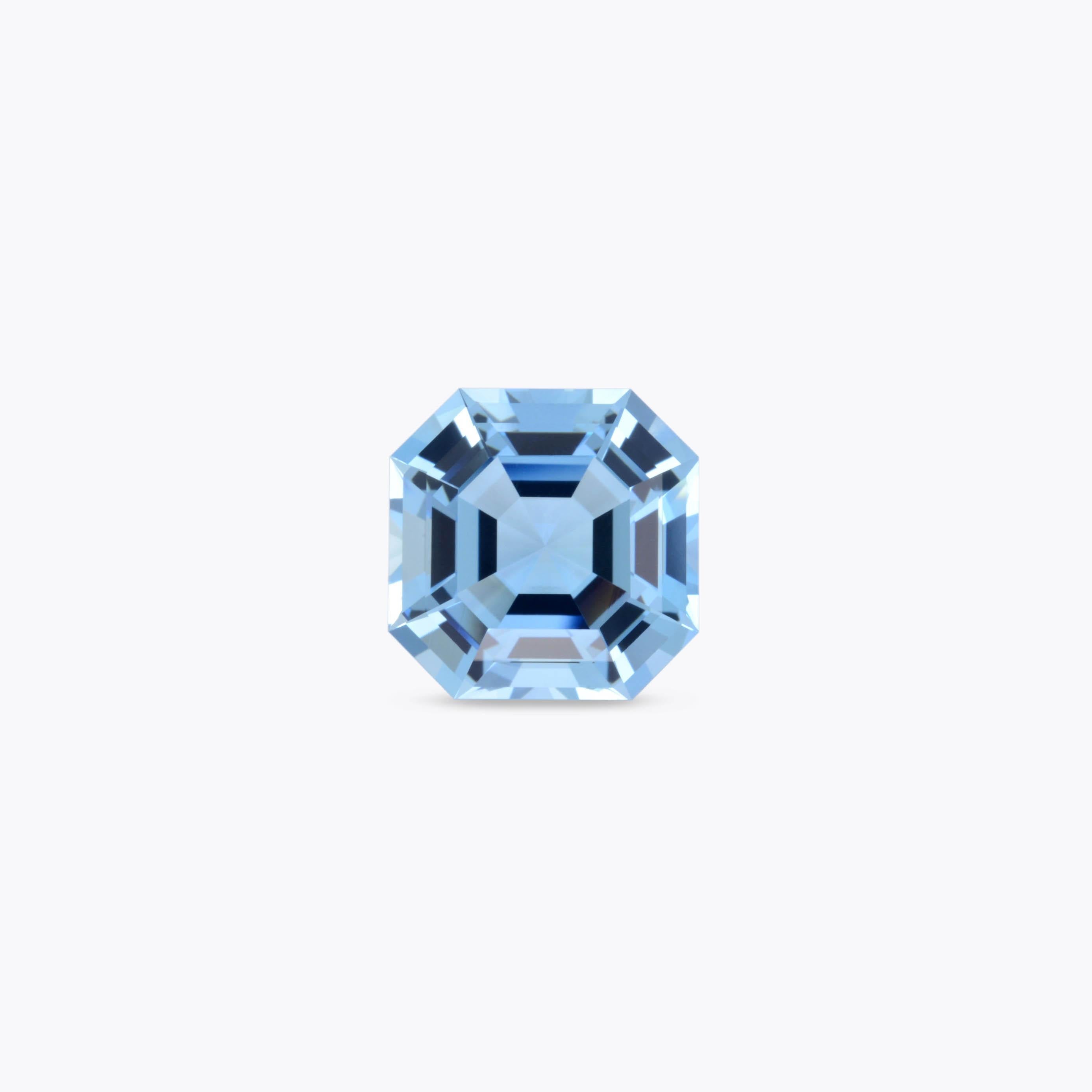 Art Deco Aquamarine Ring Gem 9.96 Carat Square Octagon Loose Gemstone