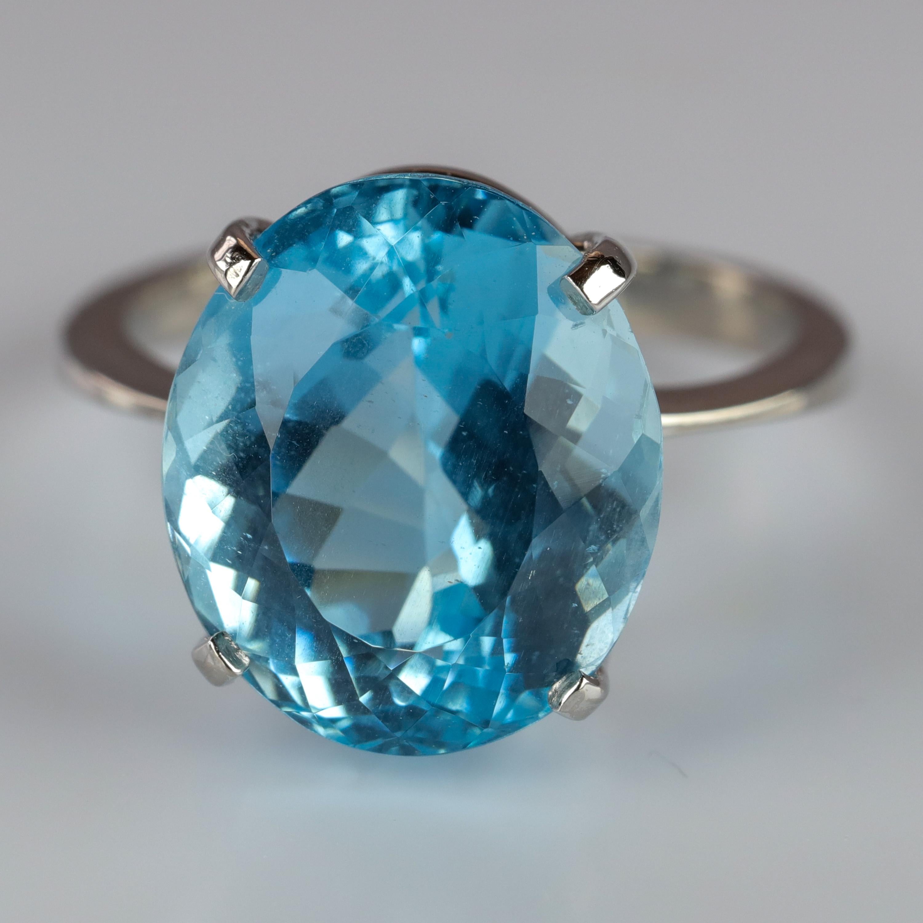 Aquamarin Ring in Weißgold 5