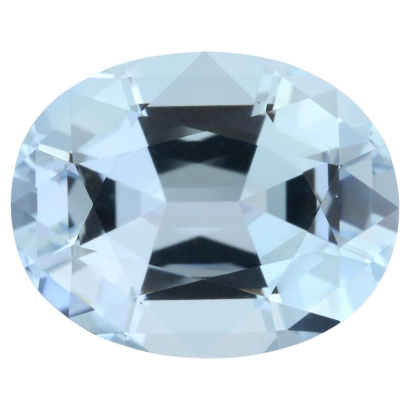 Aquamarine Ring Loose Gemstone 4.26 Carat Oval Unmounted Gem For Sale