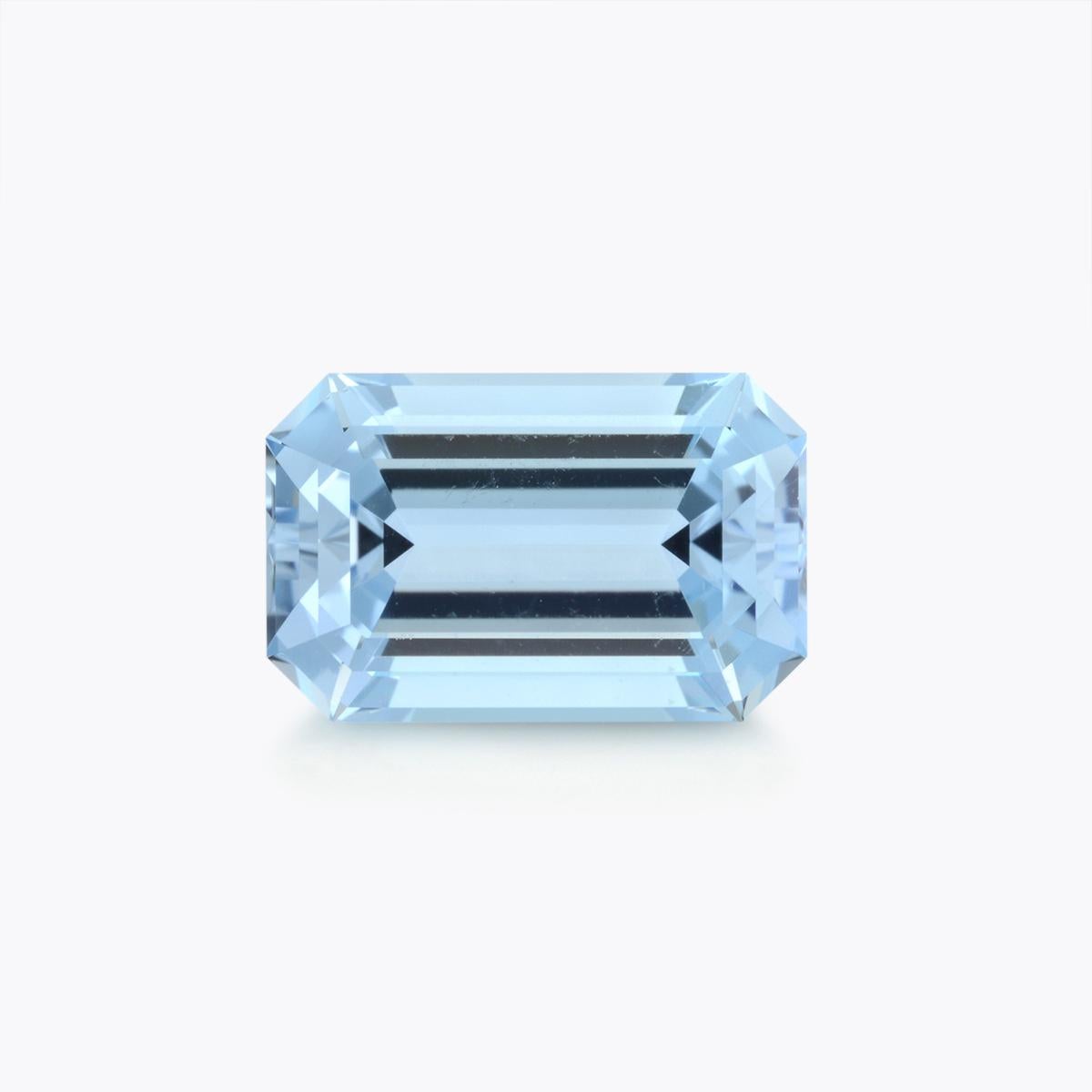 Aquamarine Ring Loose Stone 2.73 Carat Unmounted Emerald Cut Gemstone In New Condition For Sale In Beverly Hills, CA