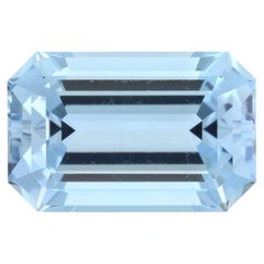 Aquamarine Ring Loose Stone 2.73 Carat Unmounted Emerald Cut Gemstone