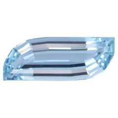 Aquamarine Ring Necklace Gem 13.89 Carat Leaf Loose Gemstone