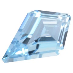 Aquamarine Ring Necklace Gem 4.37 Carat Kite Shape Loose Gemstone